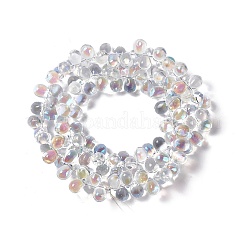 Стеклянные бусины с гальваническим покрытием &nbsp;X-EGLA-L031-AB01