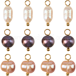 30 шт. 3 стиля натуральных культивированных пресноводных жемчуга рис картофельные подвески&nbsp;PALLOY-SC00020