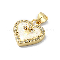 Латунные микропаве прозрачные подвески с фианитом&nbsp;KK-A221-19E-G