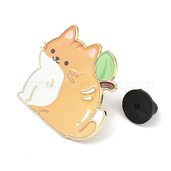 В форме кошки с оранжевыми эмалевыми булавками&nbsp;LS-JEWB-I052-02G-03