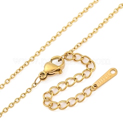 Ожерелья с подвеской в форме сердца из нержавеющей стали 304 для женщин&nbsp;LS-EJEW-Z044-01G