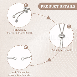 10шт 2 цвета стойки покрытие латунной цепи браслет изготовление&nbsp;KK-BBC0021-96