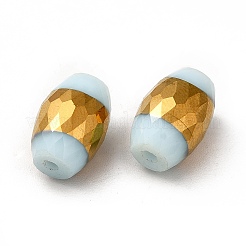 Непрозрачные гальванические стеклянные бусины&nbsp;EGLA-H003-02G-02