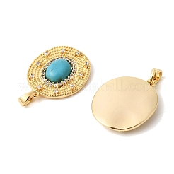 Синтетические бирюзовые подвески&nbsp;KK-Z149-12G-02