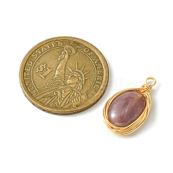 Подвески из медной проволоки из натурального индийского агата&nbsp;PALLOY-JF02500-02