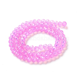 Запекание окрашенные прозрачные стеклянные бусины нити&nbsp;DGLA-A034-J6MM-D05