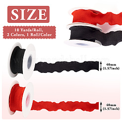 2 рулон 2-цветных полиэстеровых лент с рюшами&nbsp;OCOR-TA0001-80