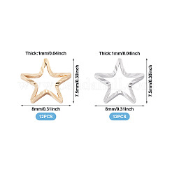 24 шт. 2-х цветные латунные соединительные кольца&nbsp;KK-TA0003-09-RS