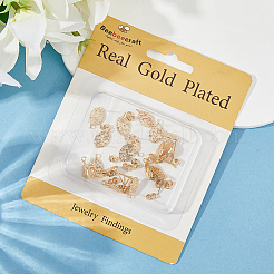 20 шт. латунные серьги-гвоздики&nbsp;KK-BBC0022-81