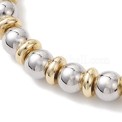 Браслеты из латунных круглых бусин для женщин&nbsp;BJEW-JB12798-02