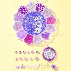 Наборы для изготовления браслетов из акрила и АБС-пластика с цветами и звездами «сделай сам»&nbsp;DIY-FS0006-51