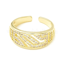 Прозрачное кубическое циркониевое полое открытое кольцо-манжета для женщин&nbsp;ZIRC-P096-24G