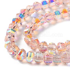 Прозрачные стеклянные бусины гальваническим пряди&nbsp;GLAA-Q099-C01-03-1