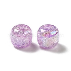 УФ-покрытие радужные переливающиеся акриловые бусины с кракле&nbsp;PACR-M002-04E