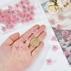 Бумажные кнопки для рисования с блестками в виде цветочной смолы&nbsp;AJEW-FH0006-95B