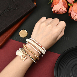 1 комплект стеклянных браслетов в стиле бохо-отпуск&nbsp;BJEW-SP0001-13