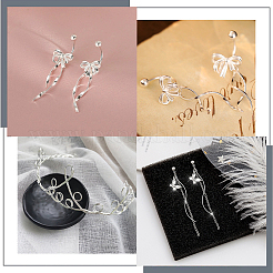 999 тонкая серебряная проволока из стерлингового серебра&nbsp;STER-BBC0006-64B