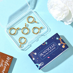 6 шт. латунные пружинные кольца-затворы&nbsp;KK-SC0007-15