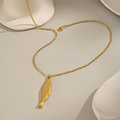 Европейские ожерелья с подвесками в виде океанических рыб из нержавеющей стали 304 для женщин&nbsp;JS5120