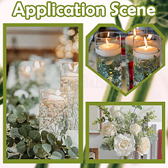 30 шт. пластиковый и полиэстеровый искусственный лист эвкалипта&nbsp;AJEW-SC0031-61B