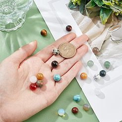 Круглые бусины из натуральных и синтетических драгоценных камней&nbsp;G-NB0003-86B