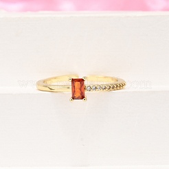 Манжеты из латуни с микро паве кубический цирконий для женщин&nbsp;RJEW-H247-19G-02