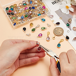 Наборы для самостоятельного изготовления подвески из сплава со стразами и камнями по рождению&nbsp;DIY-GA0007-12