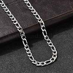 5 мм 304 нержавеющая сталь Фигаро цепи ожерелья для женщин&nbsp;NJEW-B134-07A-P