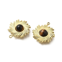 Подвески в стиле бохо из натурального тигрового глаза&nbsp;STAS-U027-07G-01