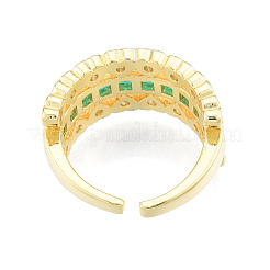 Открытое кольцо-манжета в форме сердца из кубического циркония&nbsp;RJEW-N035-137C