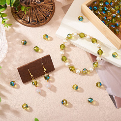 Стеклянные бусины с цветным покрытием ab&nbsp;EGLA-TA0013-05