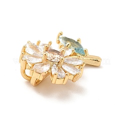 Латунные микропаве прозрачные подвески с фианитом&nbsp;LS-KK-I695-026G