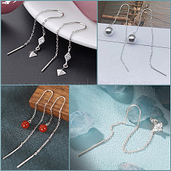 2 пара сережек-гвоздиков из стерлингового серебра&nbsp;STER-BBC0007-08