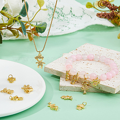 12 шт. 6 стиля латунные подвески с микропаве и кубическим цирконием&nbsp;KK-DC0004-74