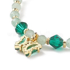 5 шт. 5 стильных браслета из натуральных смешанных драгоценных камней и стеклянных бусин&nbsp;BJEW-JB08881