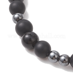 201 браслет с подвесками-крестиками из нержавеющей стали&nbsp;BJEW-JB13358