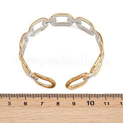 Браслеты-манжеты из нержавеющей стали 304 для женщин&nbsp;BJEW-G757-04GP