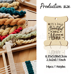 14 шт. 14 стильные фанерные доски для намотки резьбы&nbsp;WOOD-WH0060-05