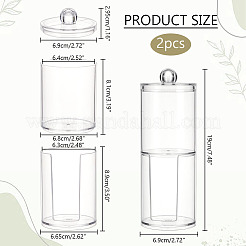 Пластиковый контейнер для хранения косметического хлопка&nbsp;CON-WH0086-25