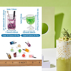 64шт 16 стиля имитация сока разливное пиво подвески из смолы&nbsp;CRES-PJ0001-02