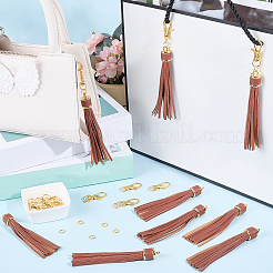 12 шт. подвесные украшения с кисточками из искусственной кожи&nbsp;HJEW-CL0001-05B