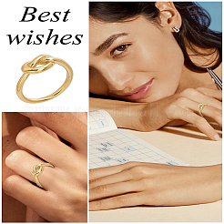 1 шт. кольца-узлы из нержавеющей стали для женщин&nbsp;RJEW-LP0001-21