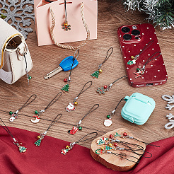 Рождественские сплавы эмалированные мобильные ремешки&nbsp;HJEW-GA00026