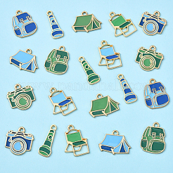 20 шт. 10 стиля серии кемпингового снаряжения эмалированные подвески из сплава&nbsp;FIND-YW0007-24