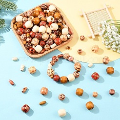 240 шт. 12 деревянных бусины смешанной формы&nbsp;WOOD-YW0001-73