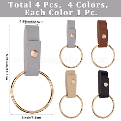 4шт. 4-х цветный держатель для полотенец из искусственной кожи&nbsp;HJEW-CN0001-35