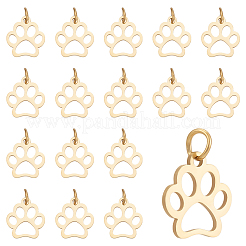 24 шт. подвески из нержавеющей стали в форме отпечатка собачьей лапы&nbsp;FIND-WR0012-50