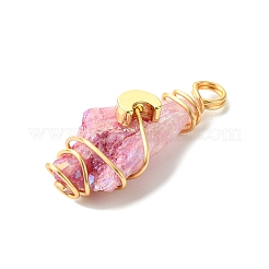 2 шт. подвески из натурального кварцевого кристалла с гальваническим покрытием&nbsp;PALLOY-JF03170-01