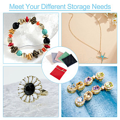 6 шт. 6 цвета искусственной кожи сумки для хранения ювелирных изделий на молнии&nbsp;ABAG-TA0001-72A