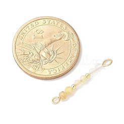 Подвески-шармы с граненым круглым натуральным кварцевым кристаллом&nbsp;PALLOY-JF03530-04